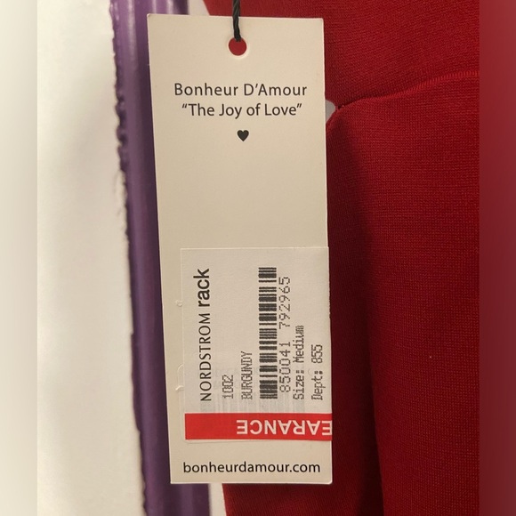 NWT Bonheur D’Amour Burgundy Dress from Nordstrom Rack Size M - Picture 2 of 3